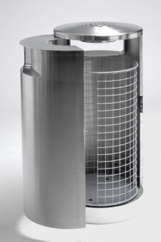 Preview: Abfalleimer CITY 110 Liter aus Edelstahl